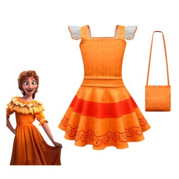 Orange Dress With Bag